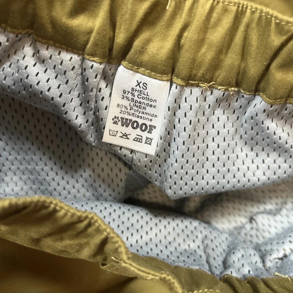 Woof Pants Men's XS Khaki Green Mesh Lined Commando Chino Elastic Stretch - Picture 7 of 12